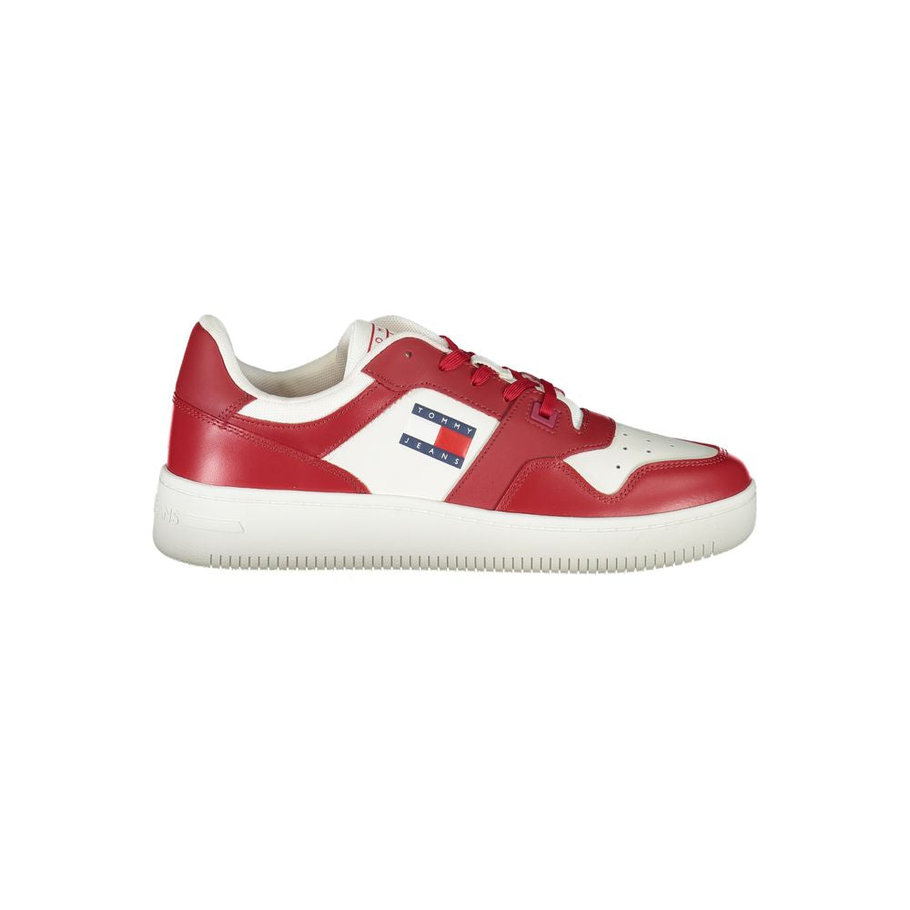 Roter Leder-Sneaker für Herren