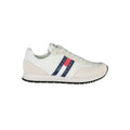White Beige Polyester Men Sneaker
