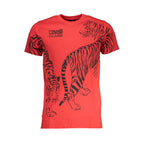 Rotes Baumwoll-Herren-T-Shirt