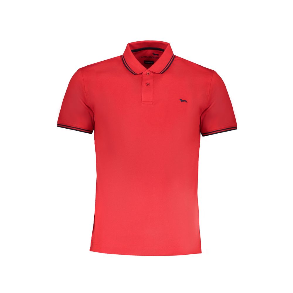 Red Cotton Men's Polo Shirt