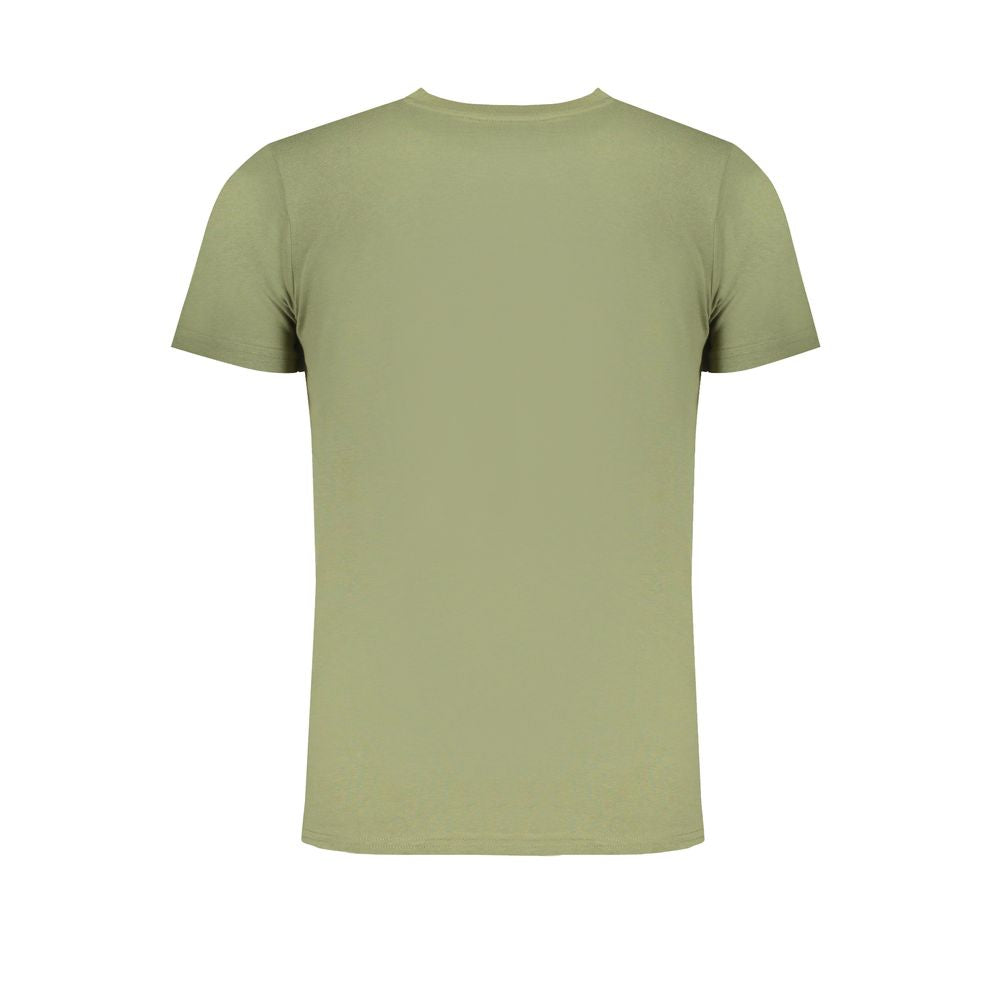 Green Cotton Men T-Shirt