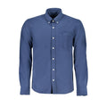 Herrenhemd aus blauer Bio-Baumwolle