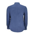 Herrenhemd aus blauer Bio-Baumwolle