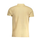 Beige Cotton Men Polo-Shirt