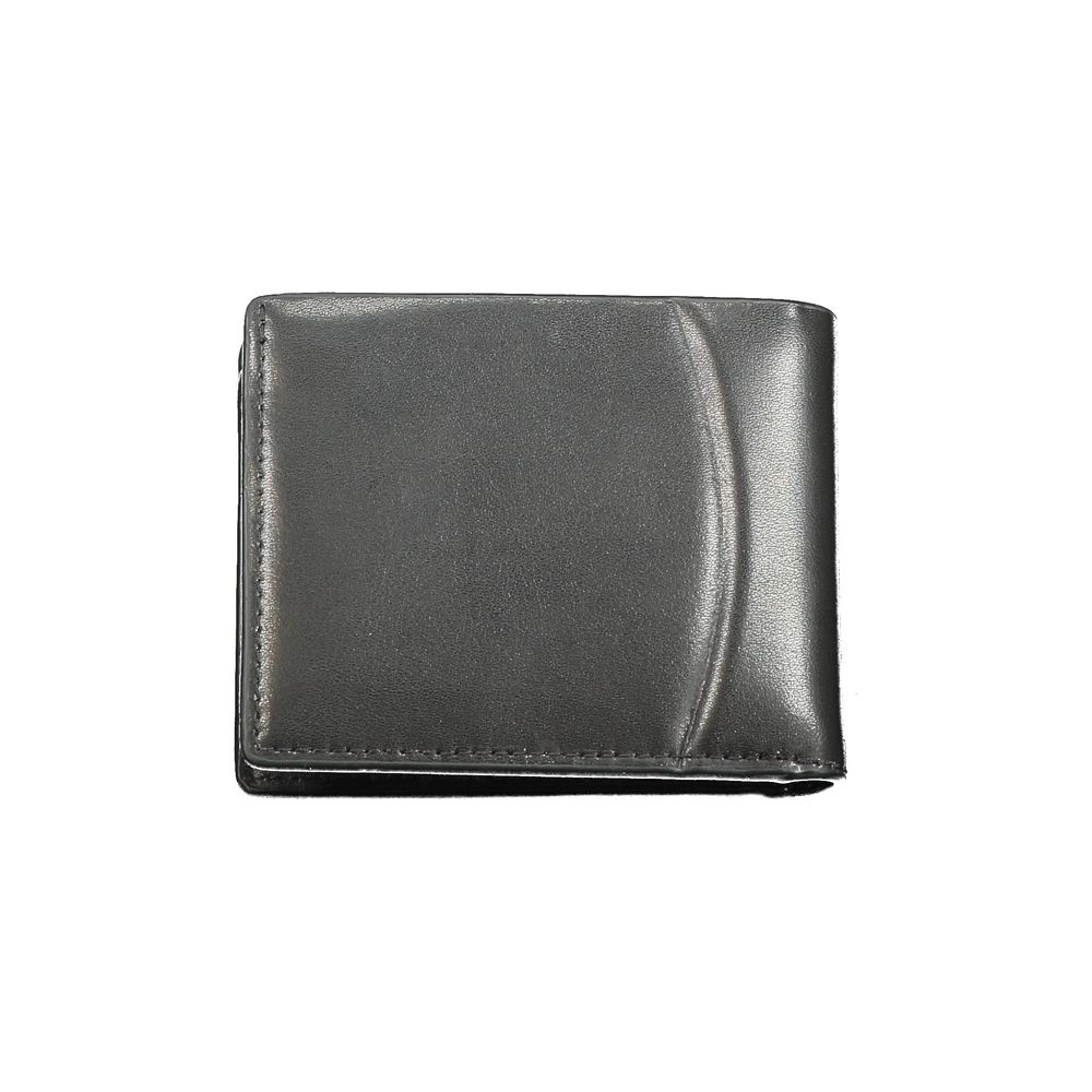 Herrenportemonnaie aus schwarzem Leder