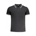 Polo für Herren aus schwarzer Baumwolle