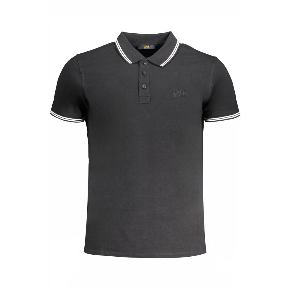 Polo für Herren aus schwarzer Baumwolle