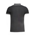 Polo für Herren aus schwarzer Baumwolle