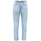 Light Blue Cotton Men's Jeans