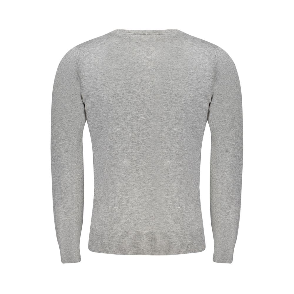 Grey Viscose Men's Sweater