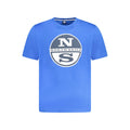 Blaues Baumwoll-Herren-T-Shirt