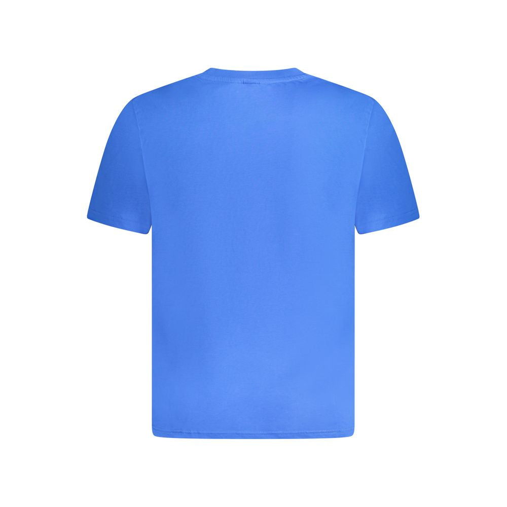 Blaues Baumwoll-Herren-T-Shirt