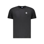Schwarzes Baumwoll-Herren-T-Shirt