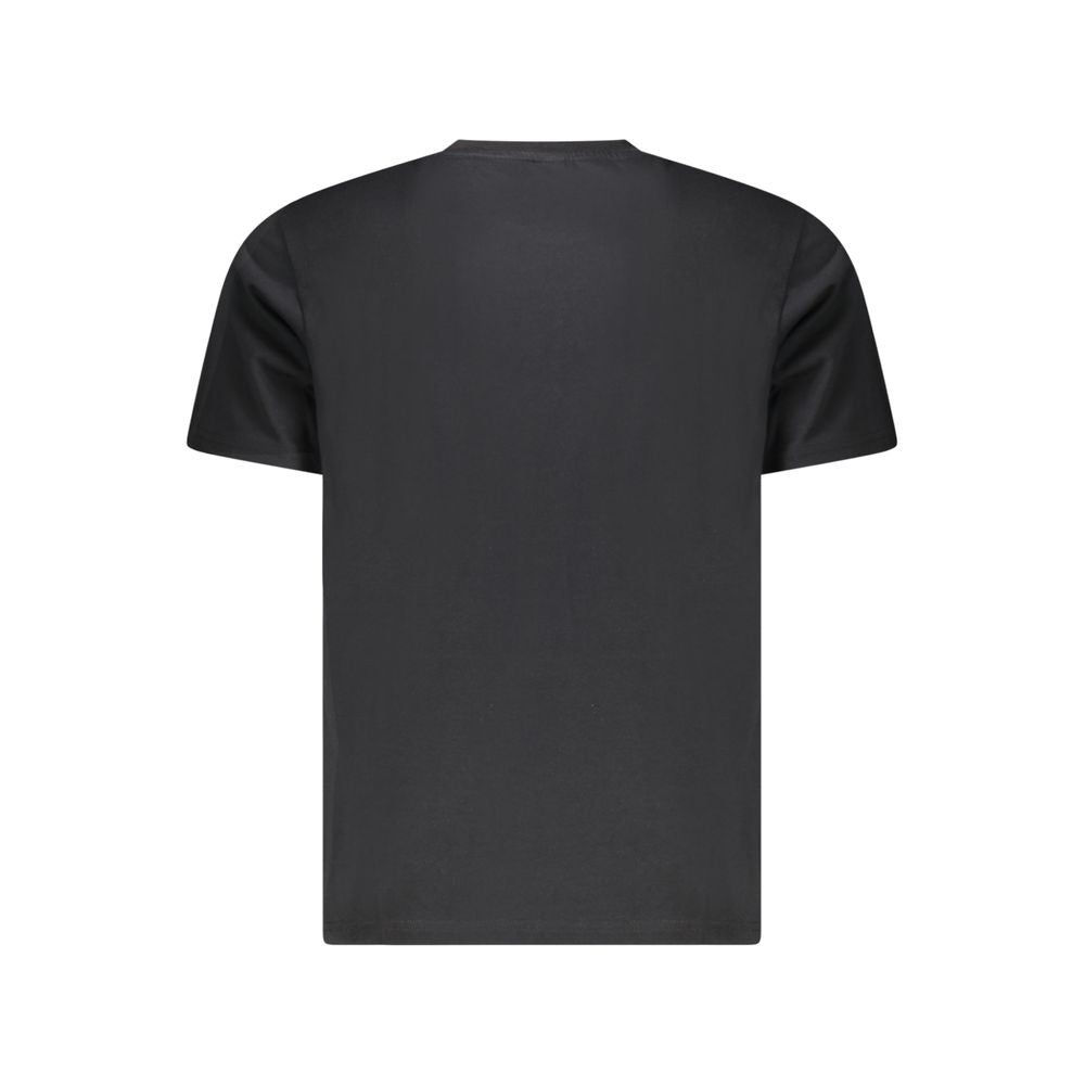 Schwarzes Baumwoll-Herren-T-Shirt