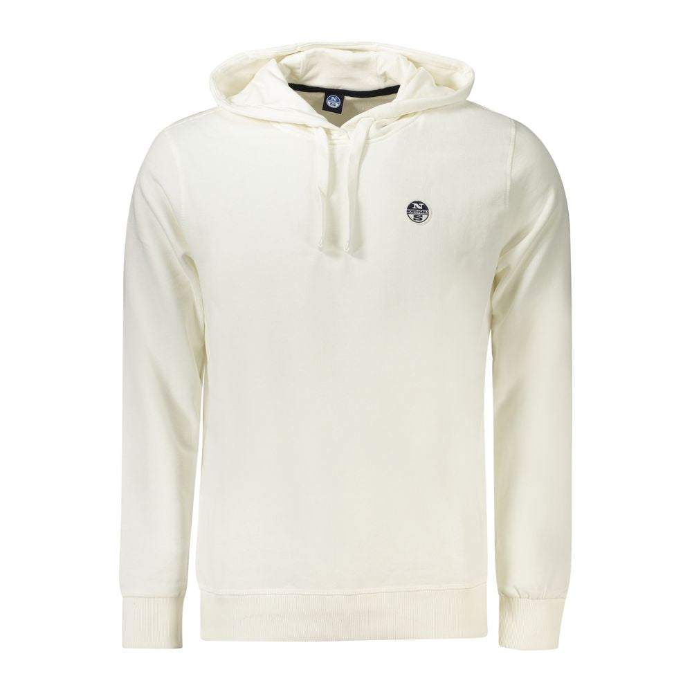 Weißes Kapuzensweatshirt für Herren aus Baumwolle