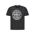 Schwarzes Herren-T-Shirt aus Baumwolle