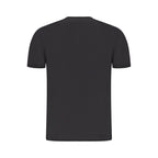 Schwarzes Herren-T-Shirt aus Baumwolle
