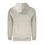 Grauer Baumwoll-Herren-Kapuzenpullover