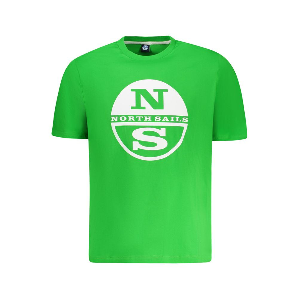 Grünes Baumwoll Herren-T-Shirt