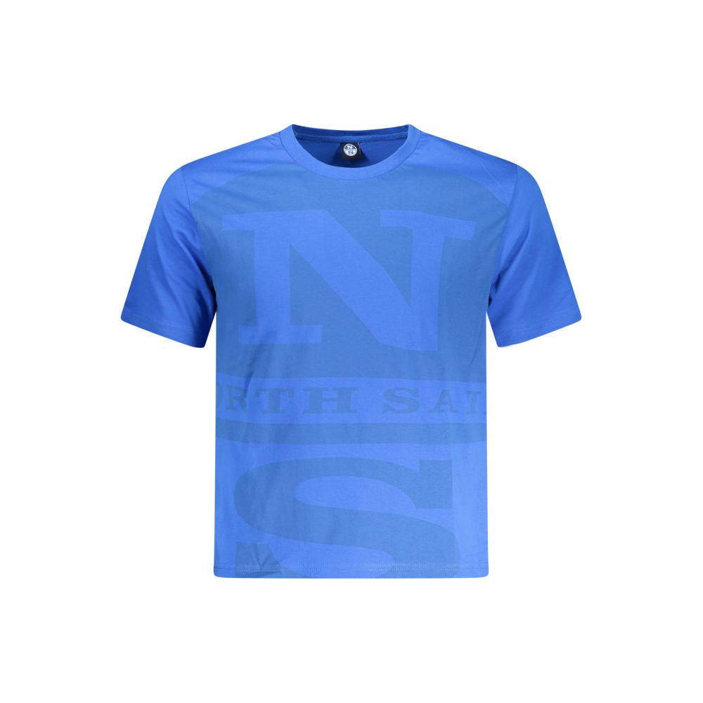 Blaues Baumwoll-T-Shirt