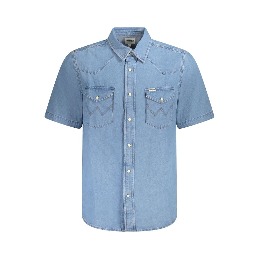 Light Blue Cotton Men's Shirt