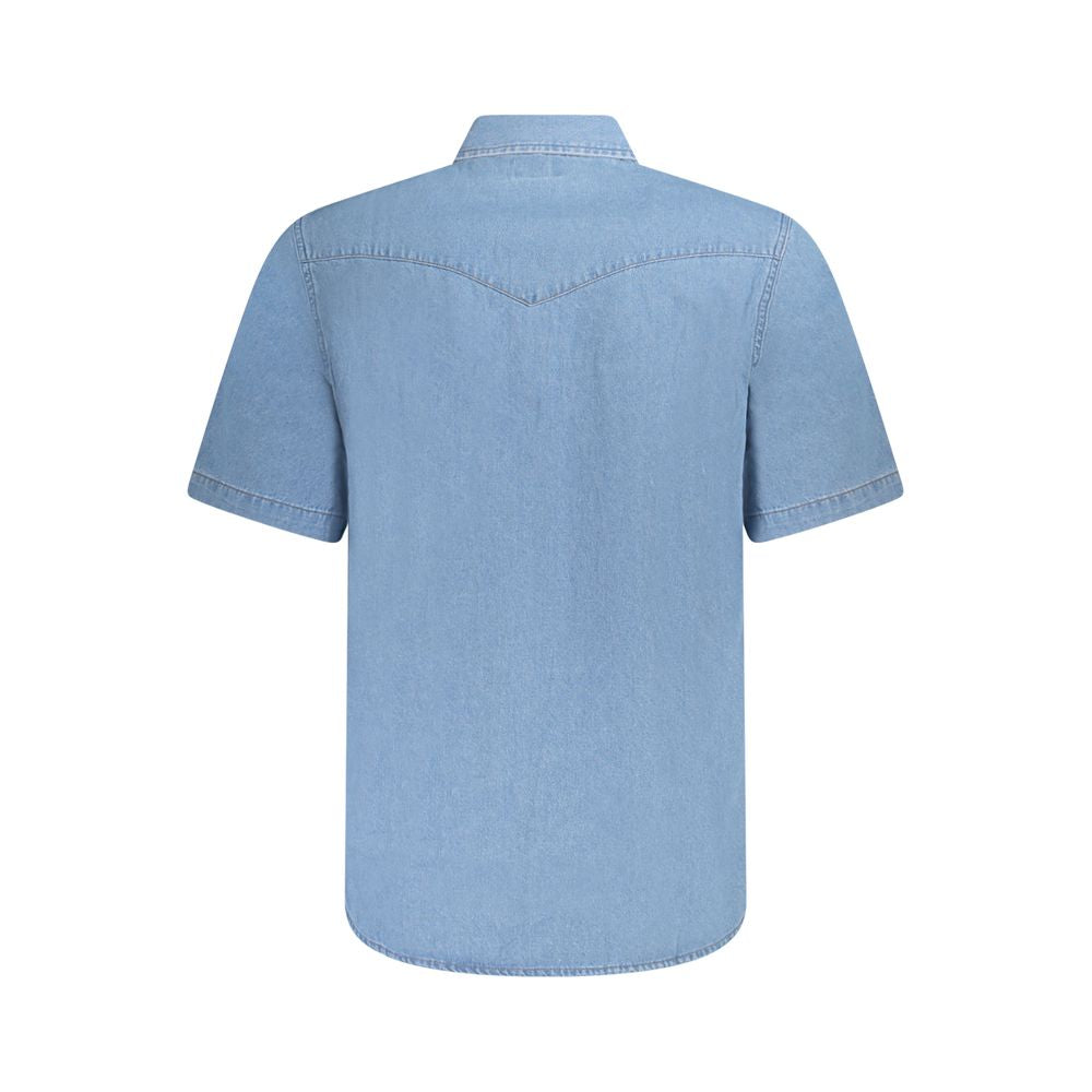 Light Blue Cotton Men's Shirt