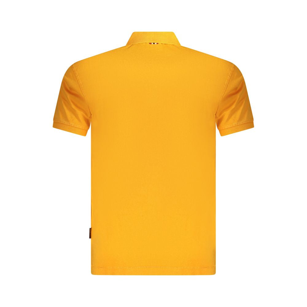 Orangefarbenes Baumwoll-Polohemd für Herren