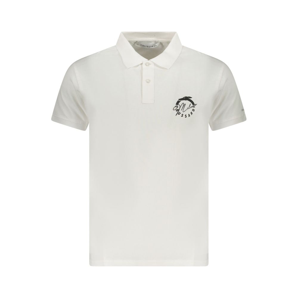 Weißes Herren-Poloshirt aus Baumwolle