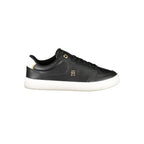 Black Polyurethane Women Sneaker