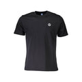 Schwarzes Baumwoll-Herren-T-Shirt
