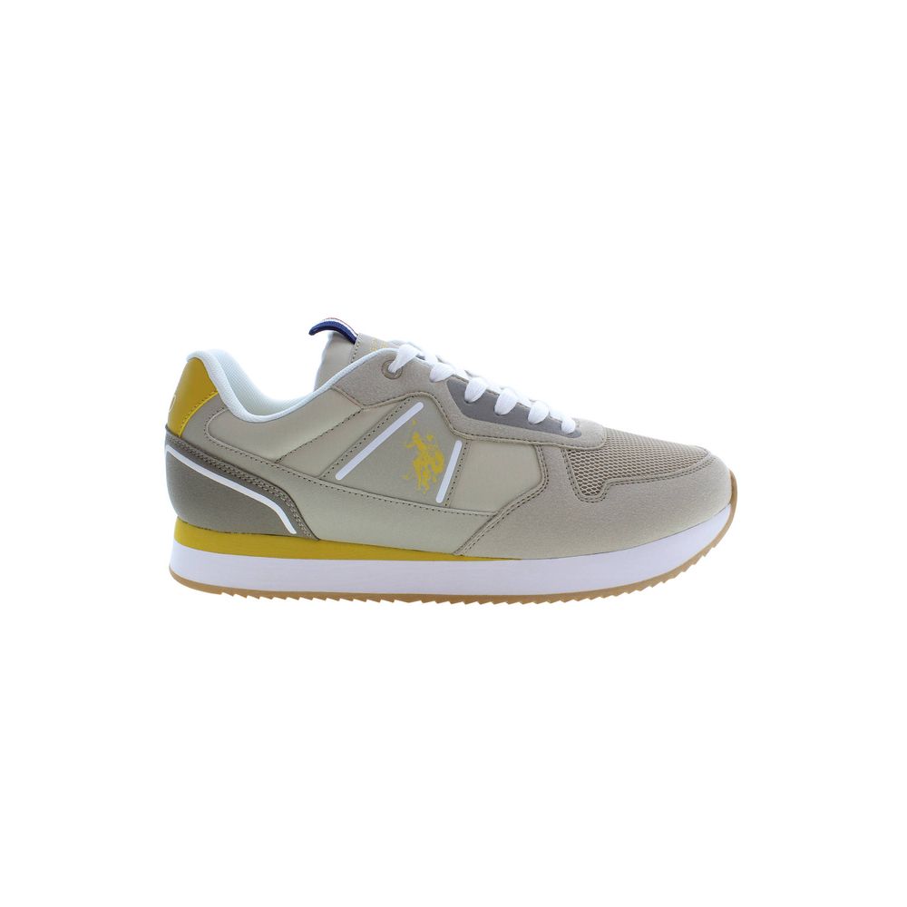 Beige Polyester-Sneaker für Herren