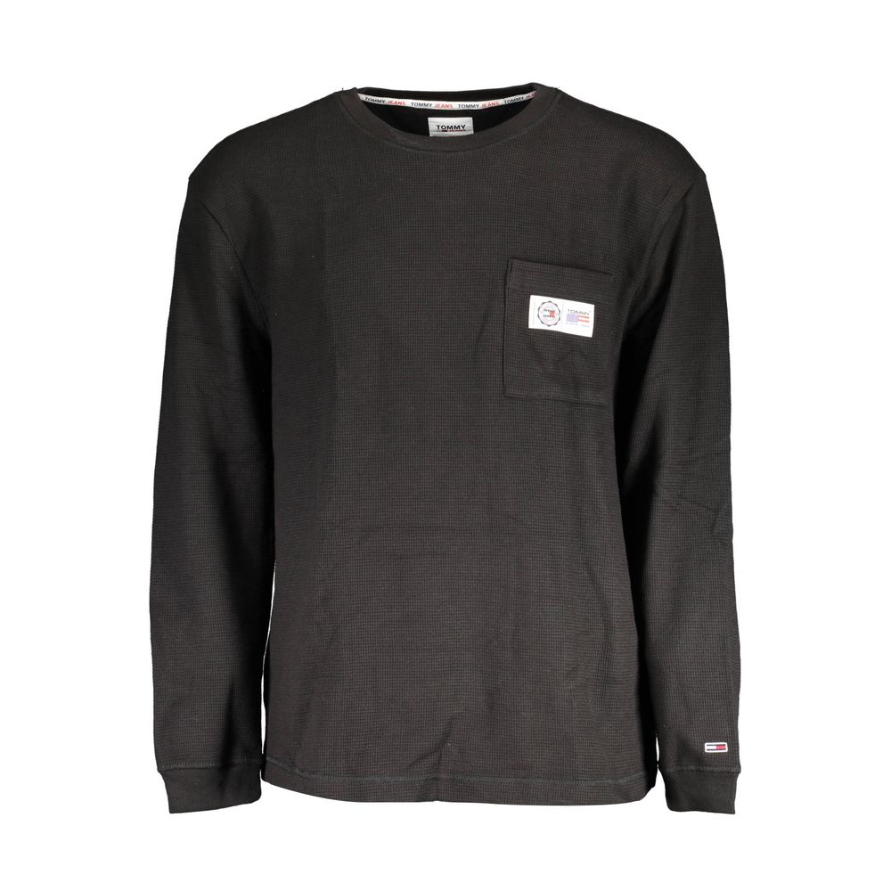 Black Cotton Men's Sweater