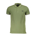 Polo shirt in green cotton for men