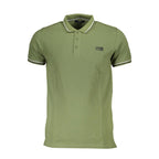 Polo shirt in green cotton for men