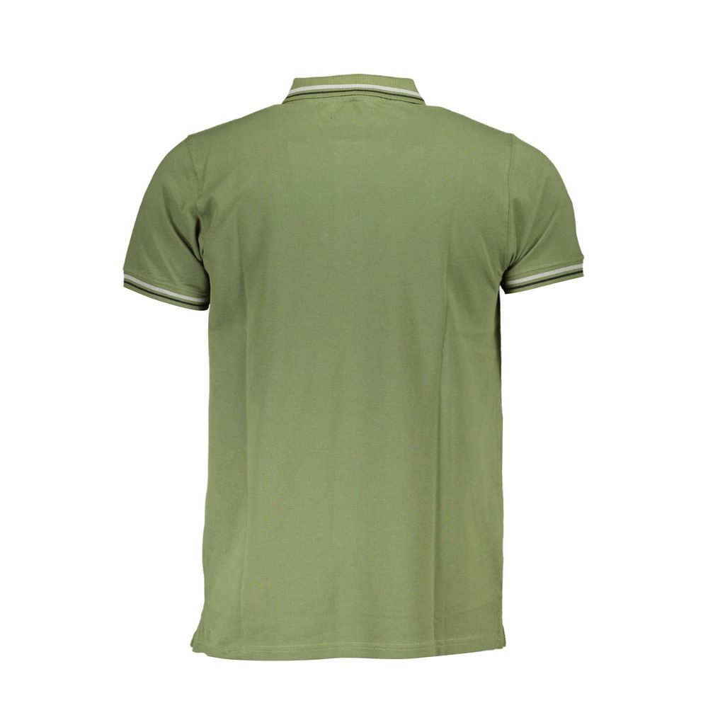 Polo shirt in green cotton for men