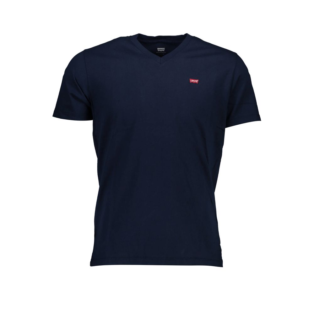 Blaues Baumwoll-T-Shirt für Herren