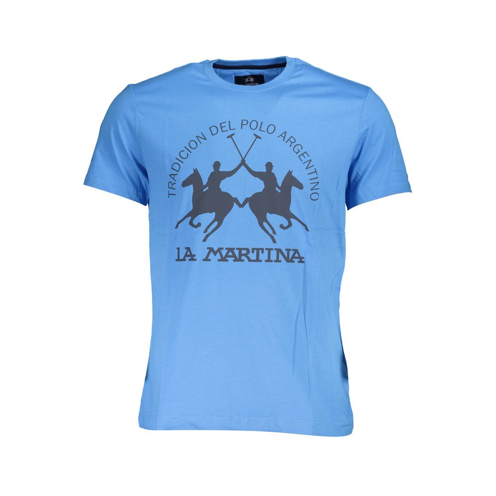 Blue Cotton Men's T-Shirt