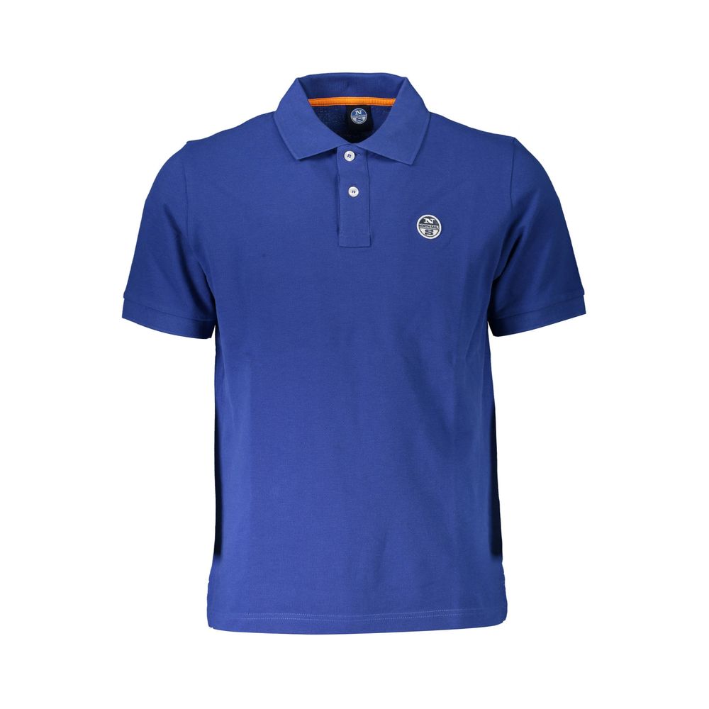 Blaues Herren-Polo aus Baumwolle