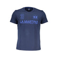 Blaues Baumwoll-Herren-T-Shirt