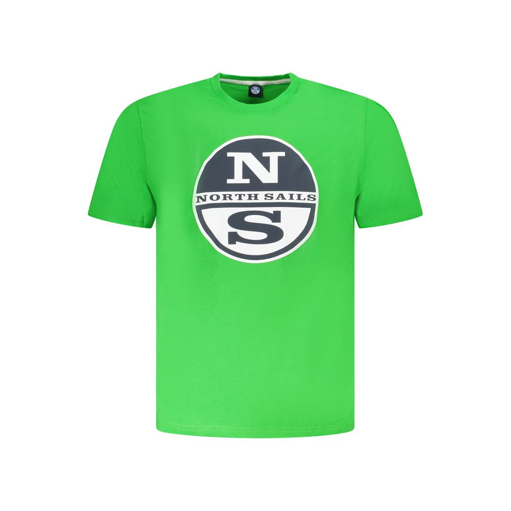 Grünes Baumwoll-Herren-T-Shirt