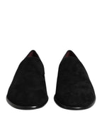 Black Suede Slip On Loafers Formal Shoes