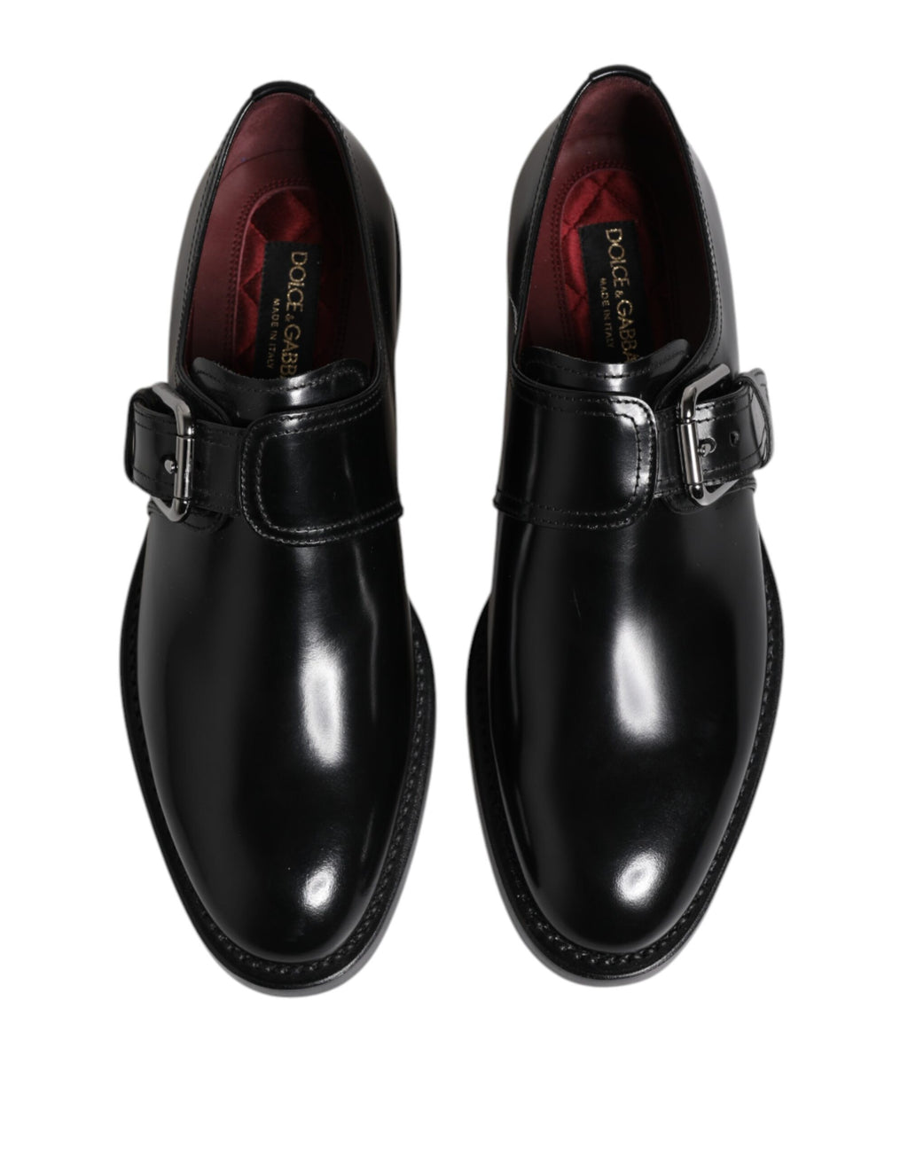 Schwarze Derby-Business-Schuhe mit Monk-Strap aus Leder