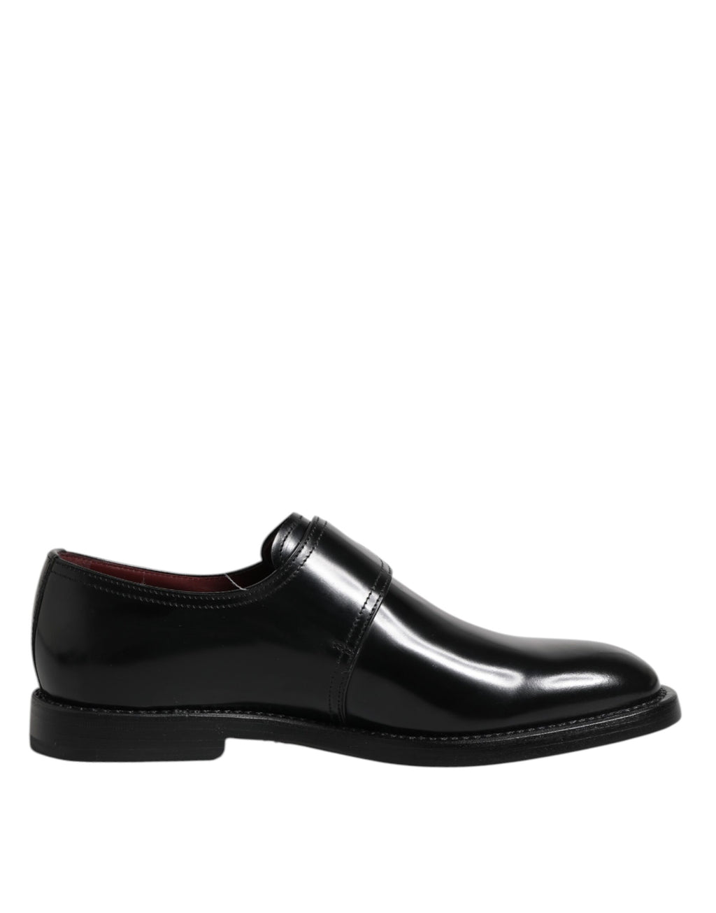 Schwarze Derby-Business-Schuhe mit Monk-Strap aus Leder