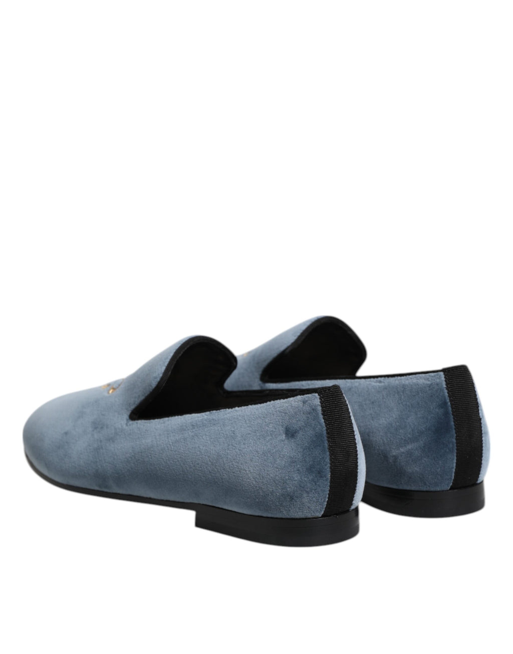 Blue Velvet DG Logo Slipper Formelle Schuhe