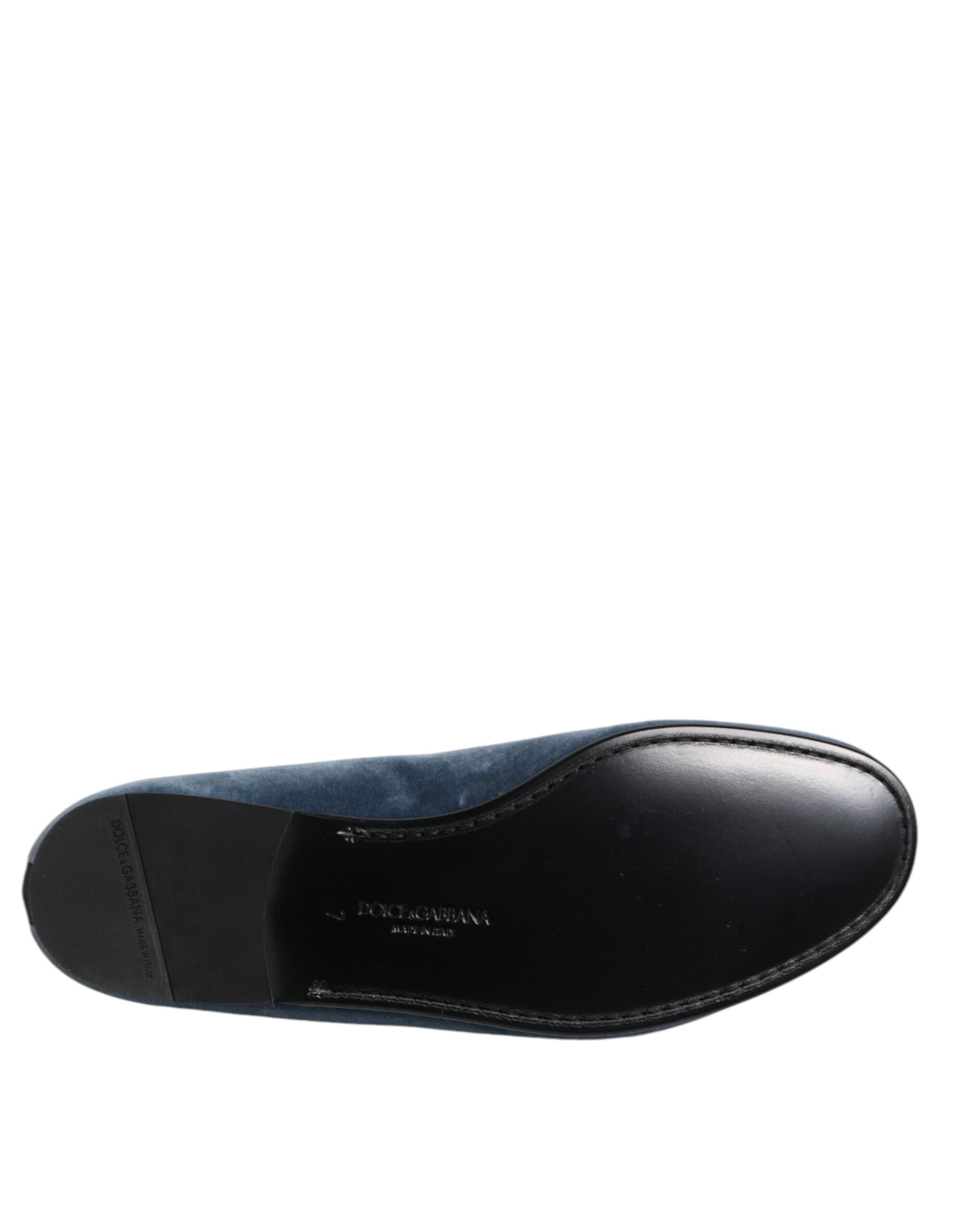 Blue Velvet DG Logo Slipper Formelle Schuhe