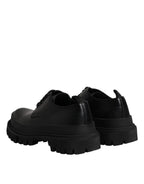 Black Leather Lace Up Derby Men Dress Shoes