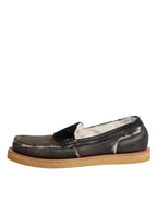Loafer aus Kalbsleder in Braun und Weiß