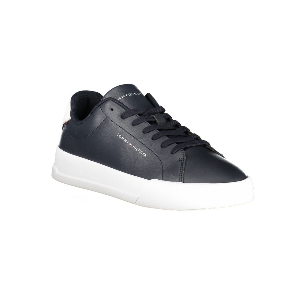 Sneaker in pelle blu da uomo
