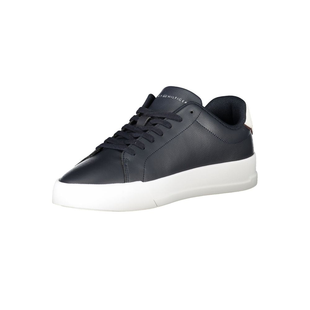 Sneaker in pelle blu da uomo