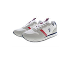 White Polyester Men's Sneaker